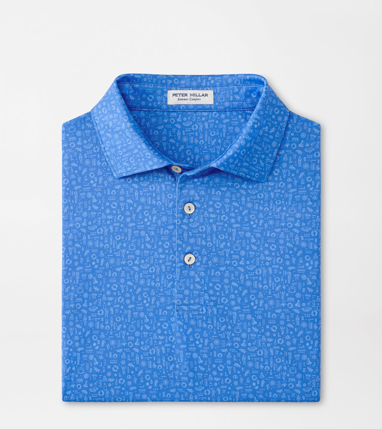 TOGA PARTY PERFORMANCE JERSEY POLO BLUE SEA