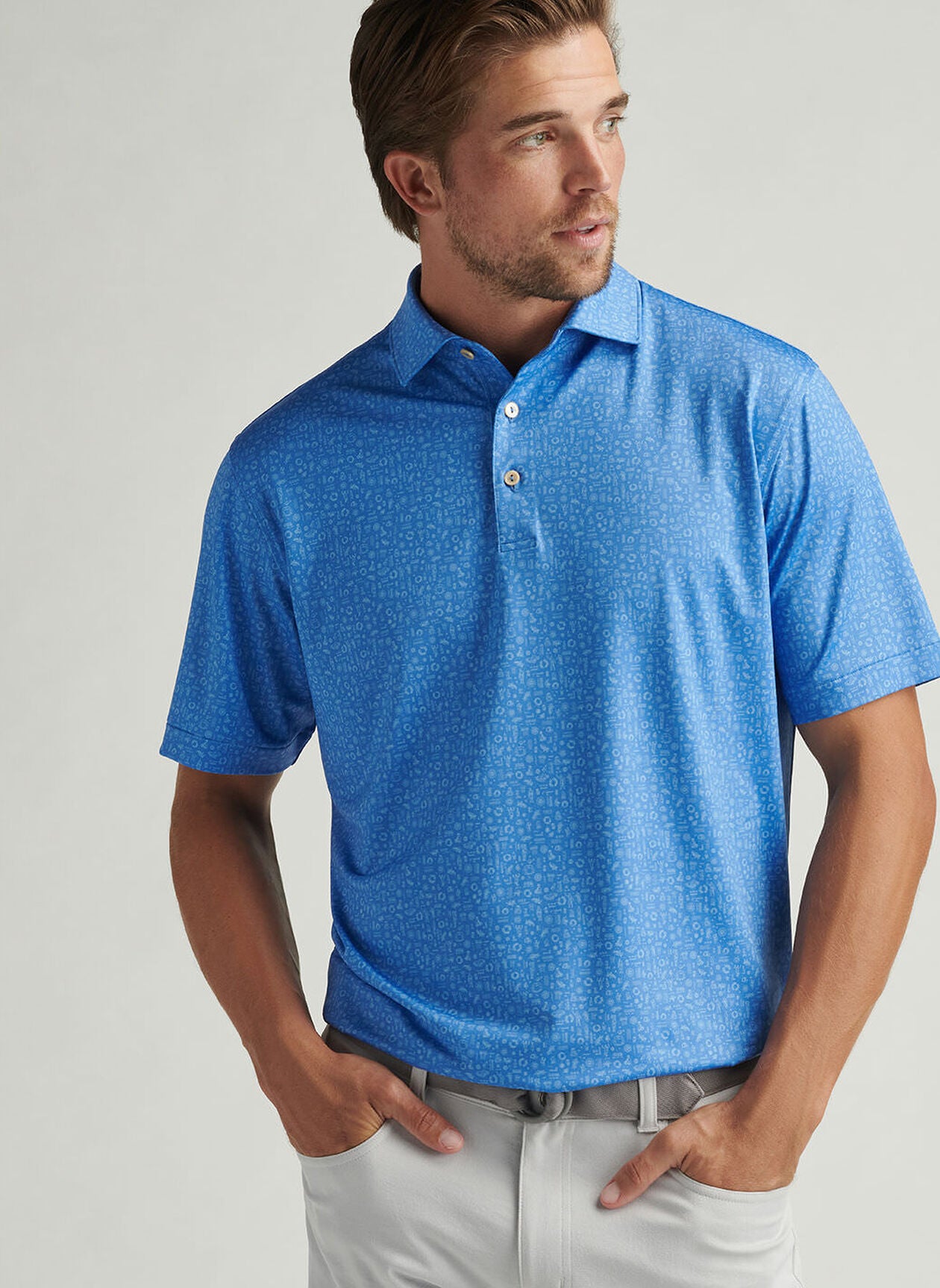 TOGA PARTY PERFORMANCE JERSEY POLO BLUE SEA