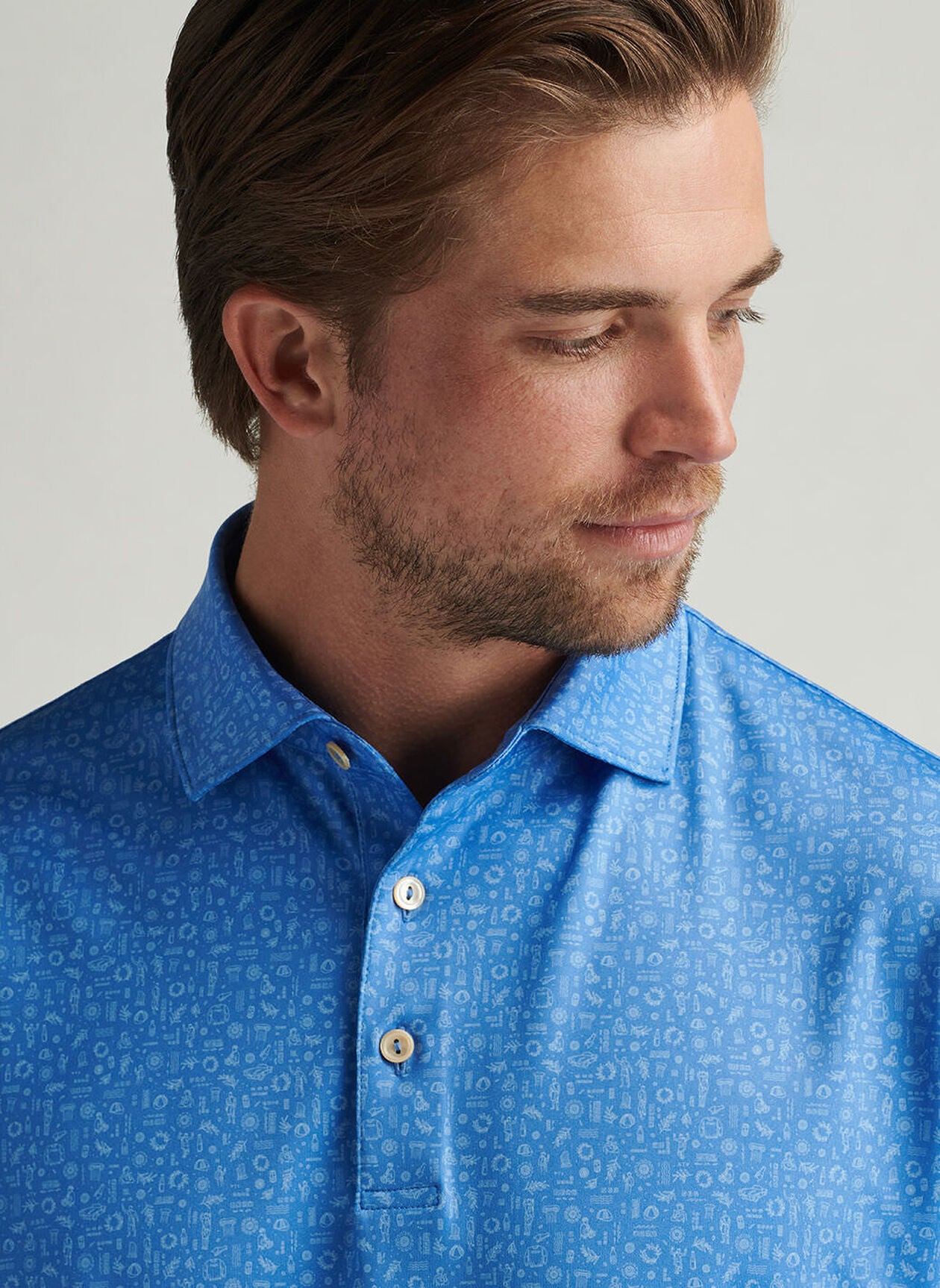 TOGA PARTY PERFORMANCE JERSEY POLO BLUE SEA