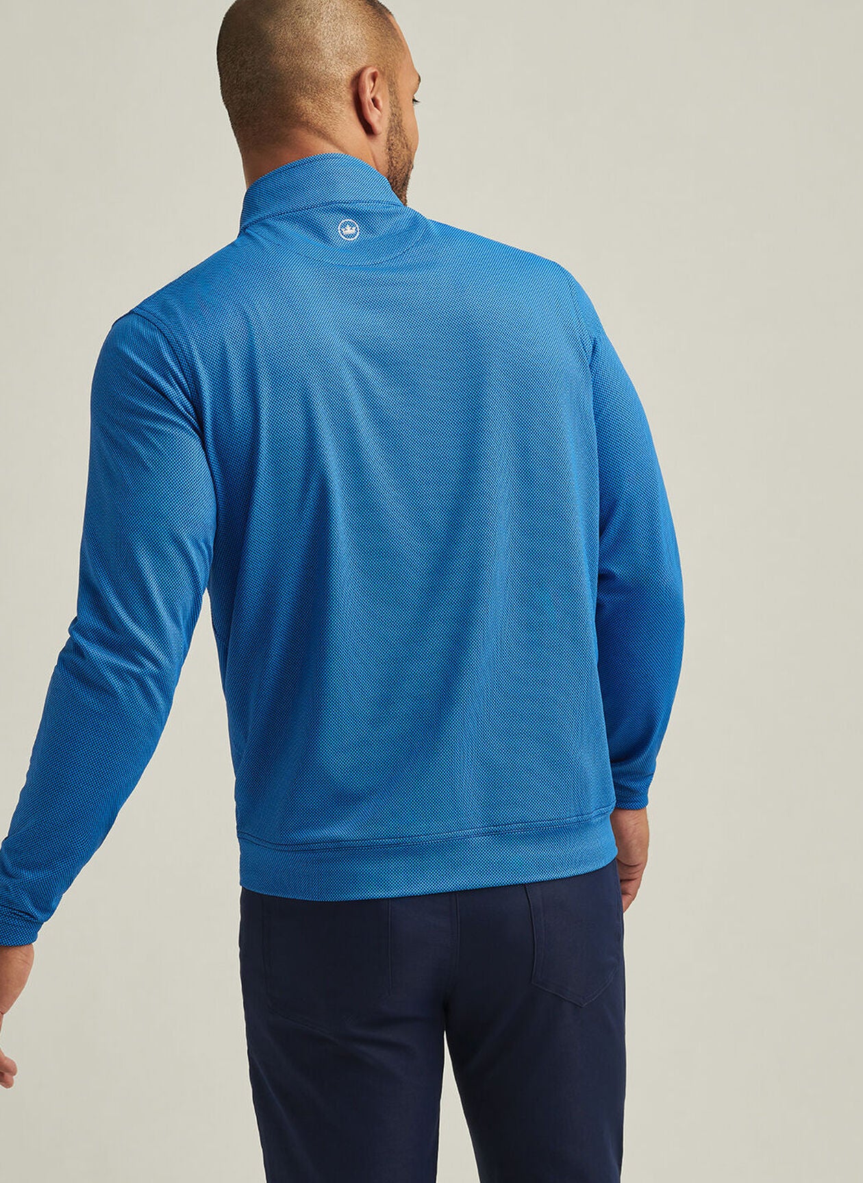 PERTH BIRDSEYE PERFORMANCE QUARTER-ZIP SPORT NAVY