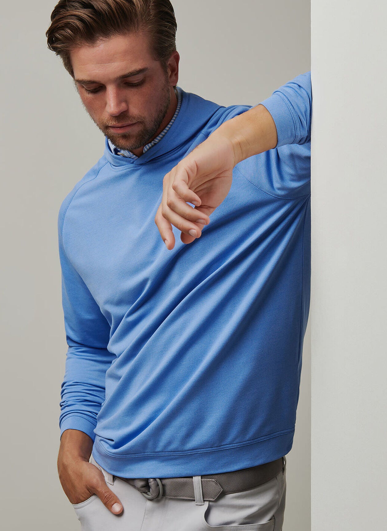 PINE PERFORMANCE HOODIE BLUE SEA