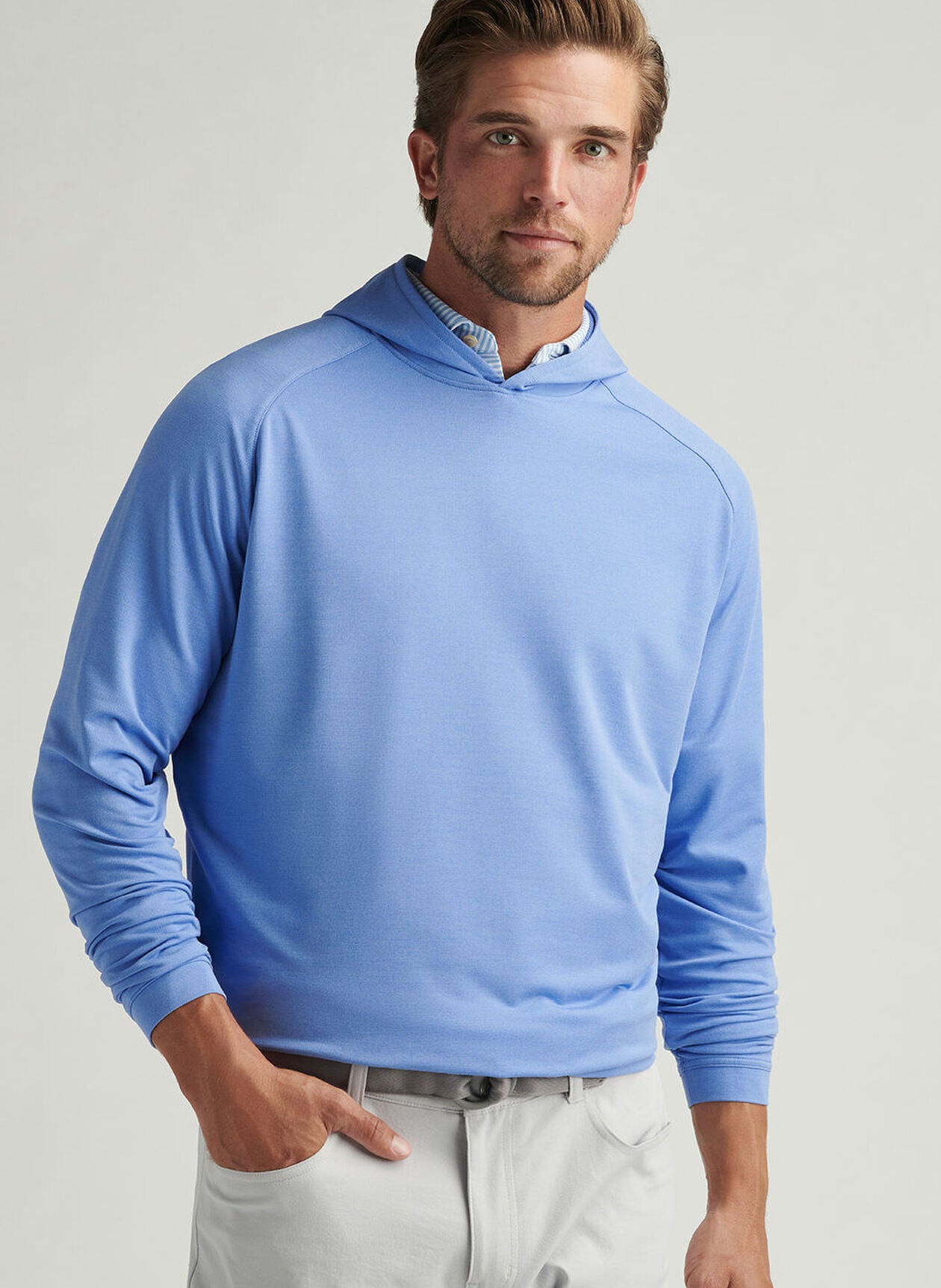 PINE PERFORMANCE HOODIE BLUE SEA