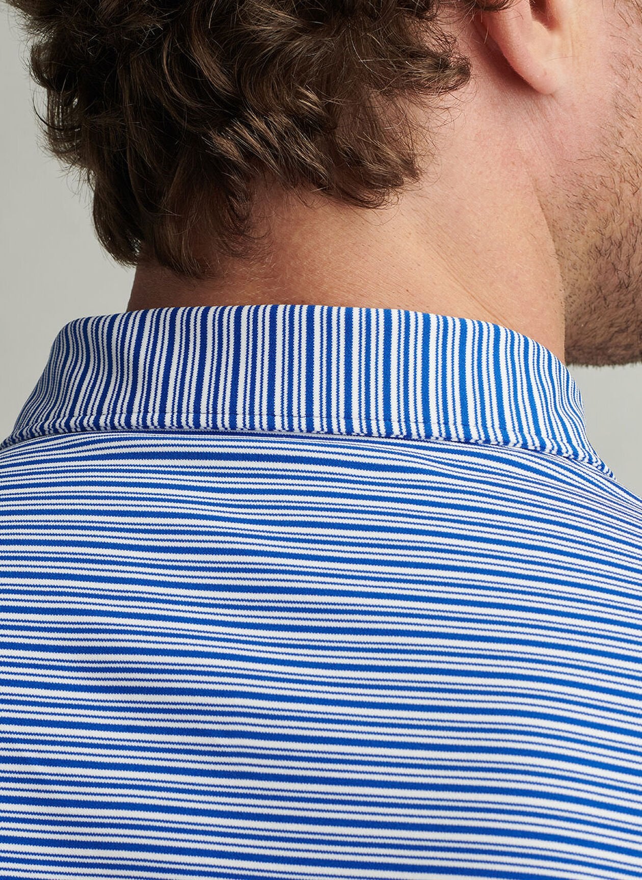 FEATHERWEIGHT PAYNE STRIPE POLO TIDE