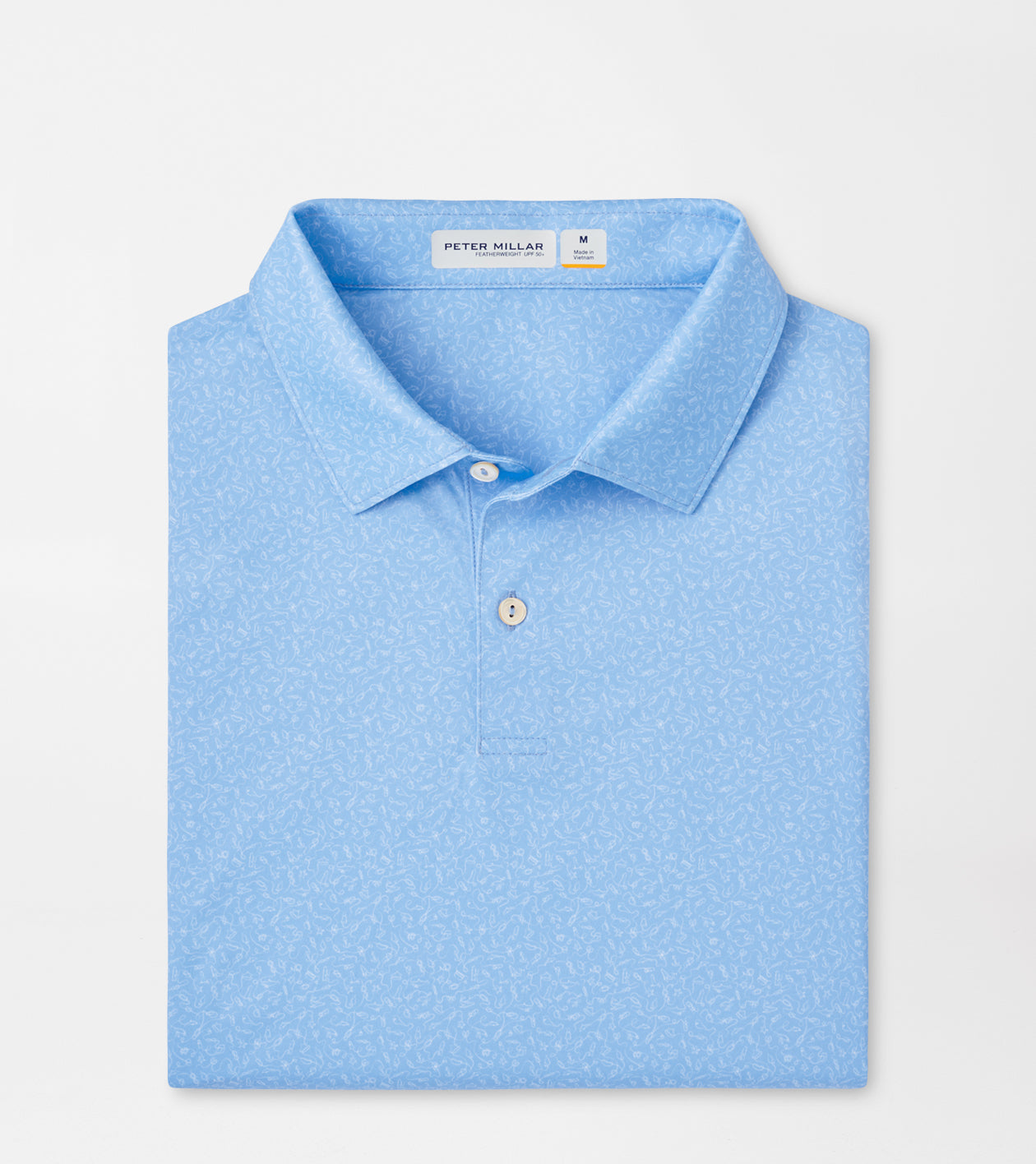 FEATHERWEIGHT NAUTICAL KNOTS POLO COTTAGE BLUE