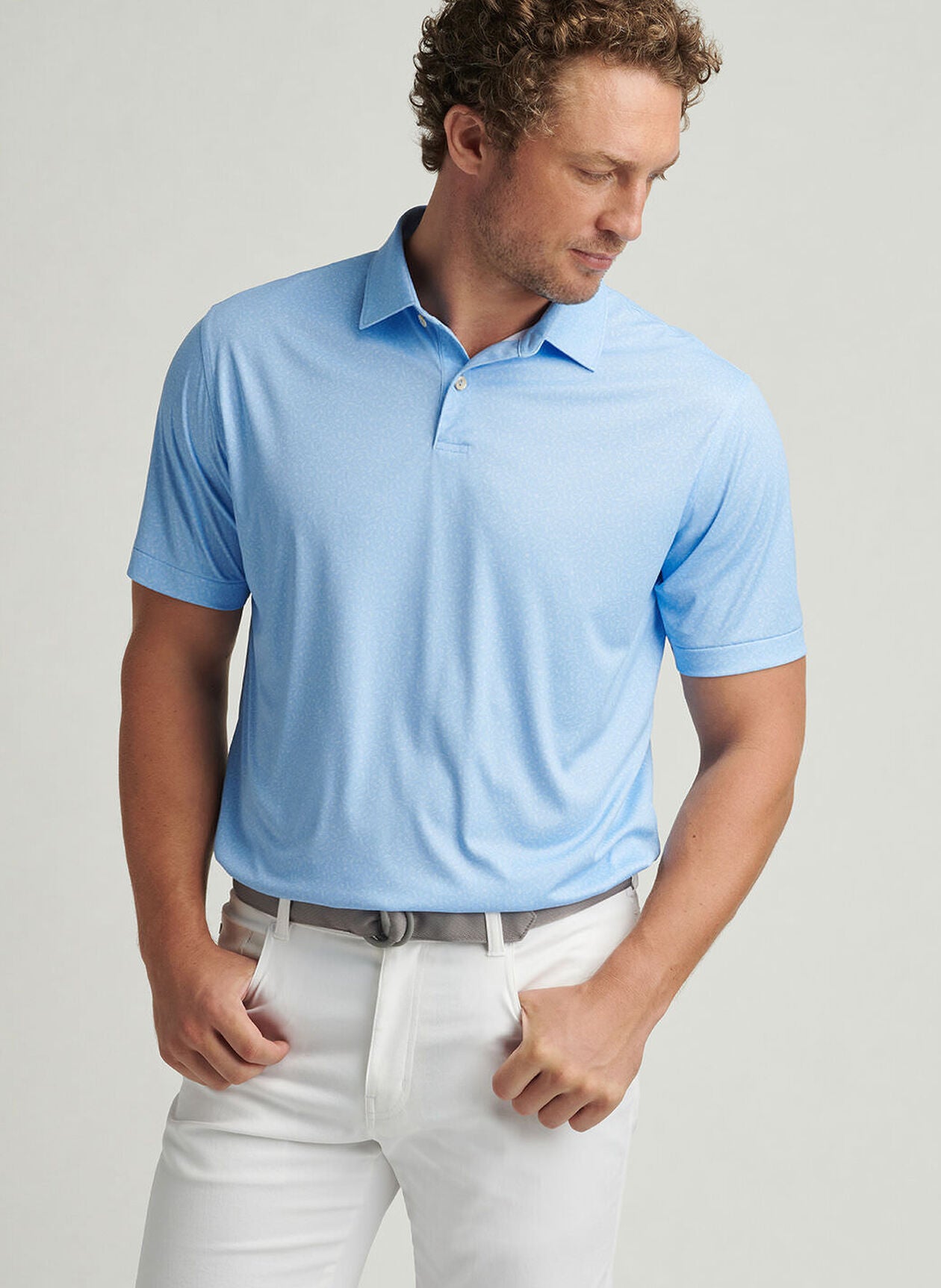 FEATHERWEIGHT NAUTICAL KNOTS POLO COTTAGE BLUE