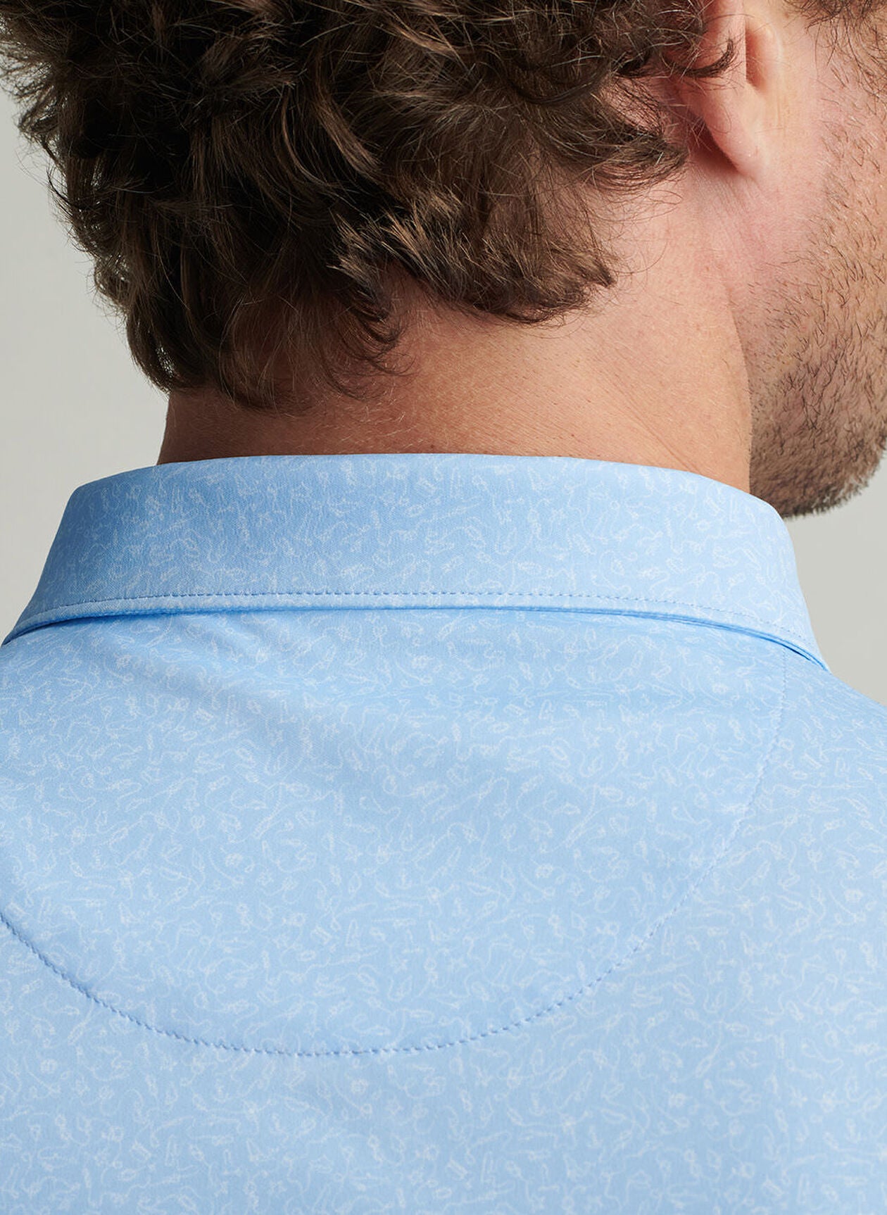 FEATHERWEIGHT NAUTICAL KNOTS POLO COTTAGE BLUE