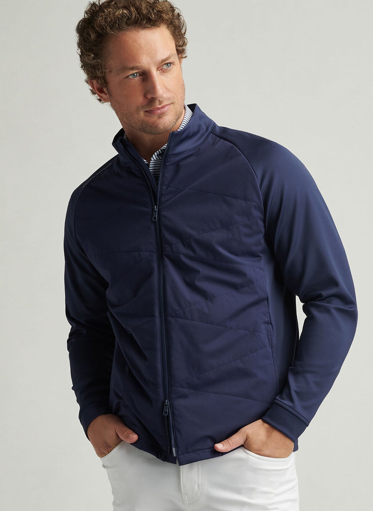 MERGE HYBRID JACKET NAVY