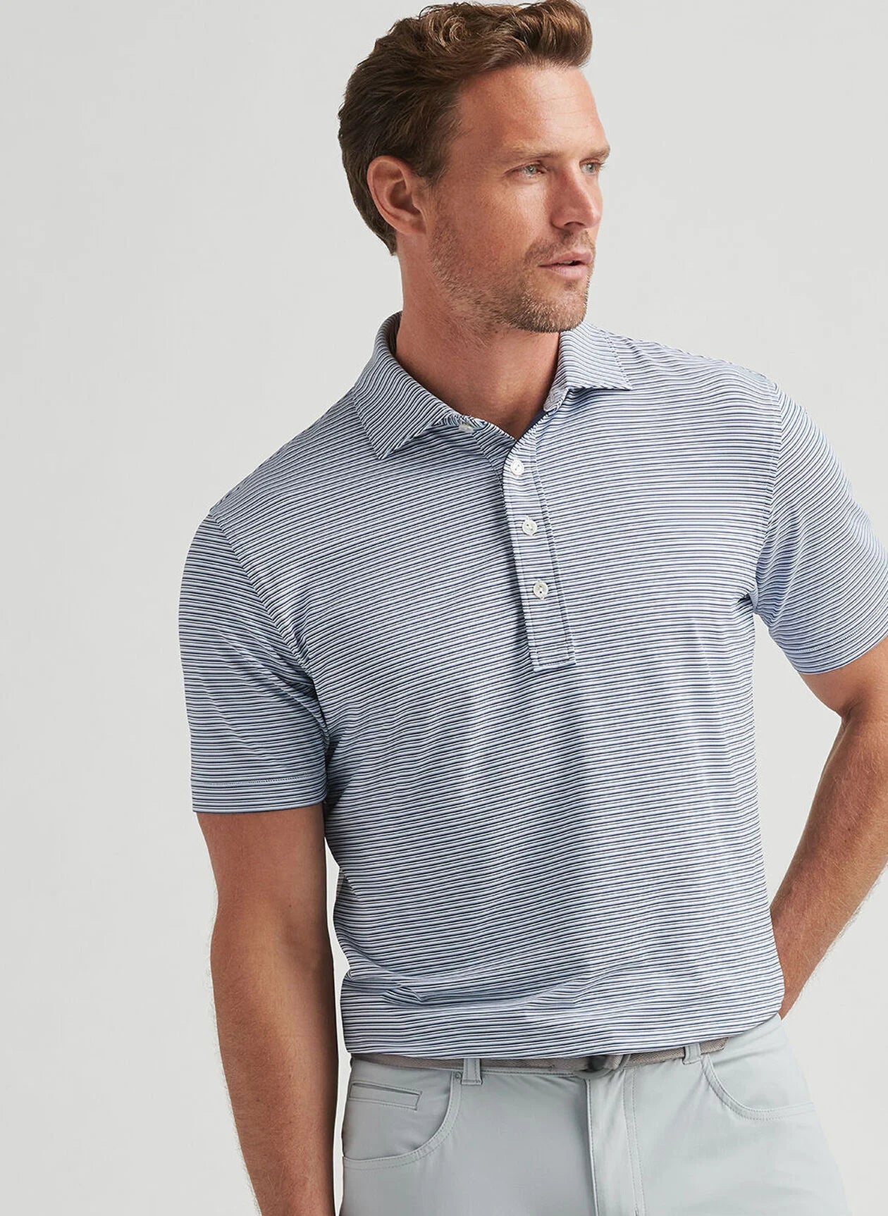 ALTO PERFORMANCE JERSEY POLO WHITE/NAVY
