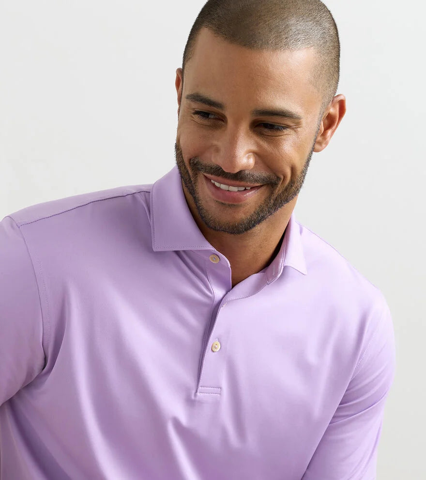 Solid Performance Jersey Polo Purple Iris