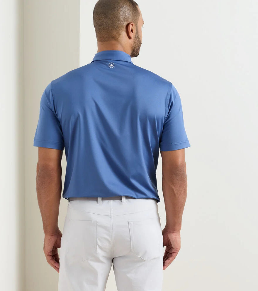 Solid Performance Jersey Polo Windsor Blue