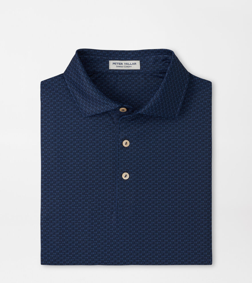 Bunker Bar Performance Jersey Polo Navy