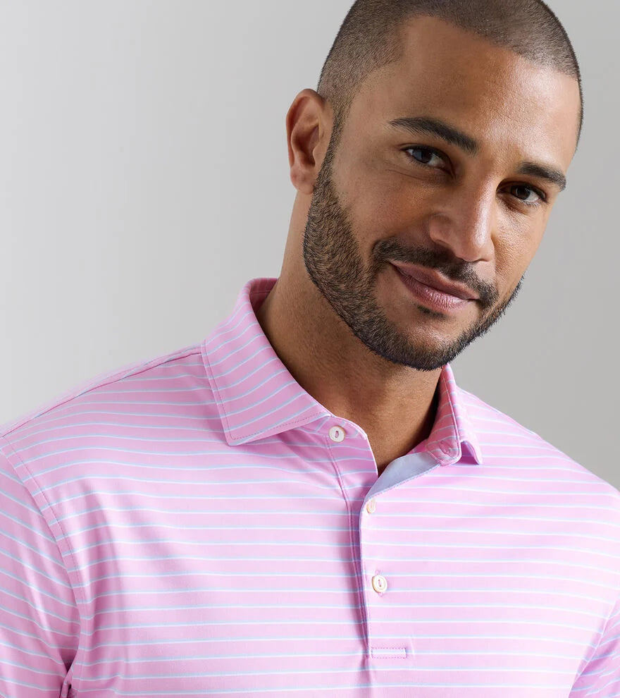 Dunnes Performance Jersey Polo Pink Parfait