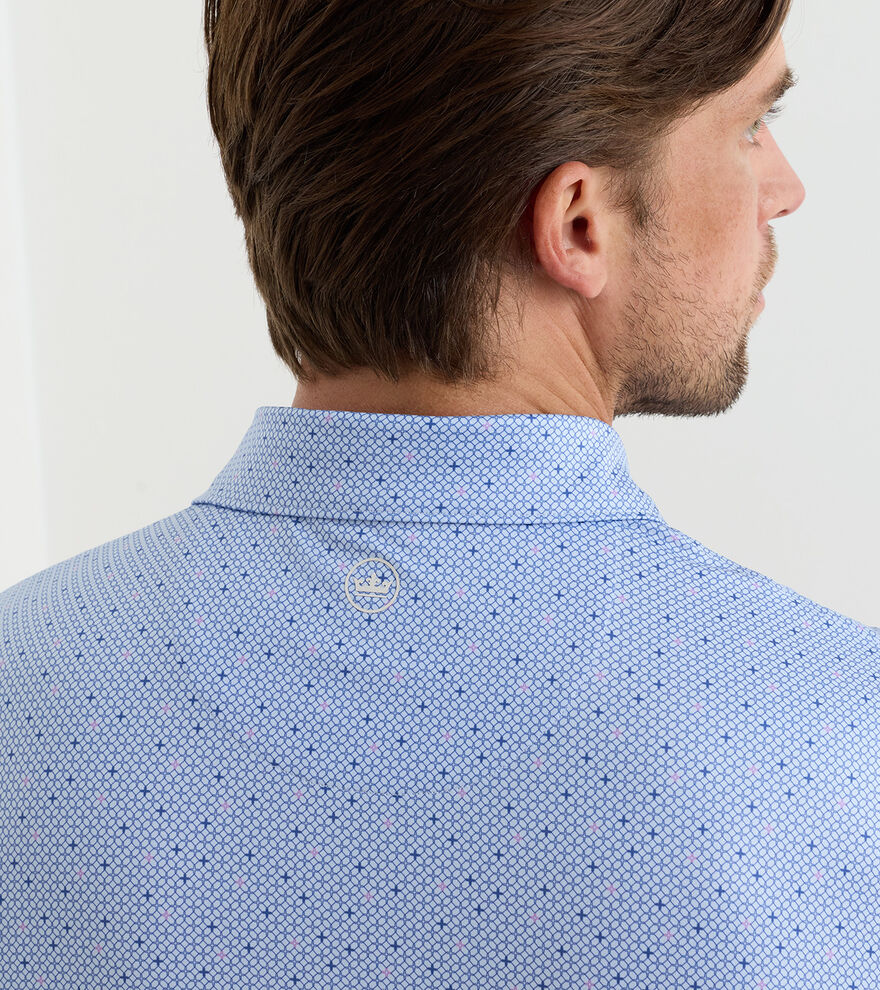 Barrier Performance Jersey Polo Stream Blue