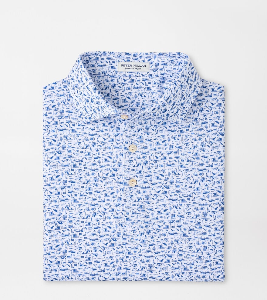 Coastline Performance Jersey Polo White