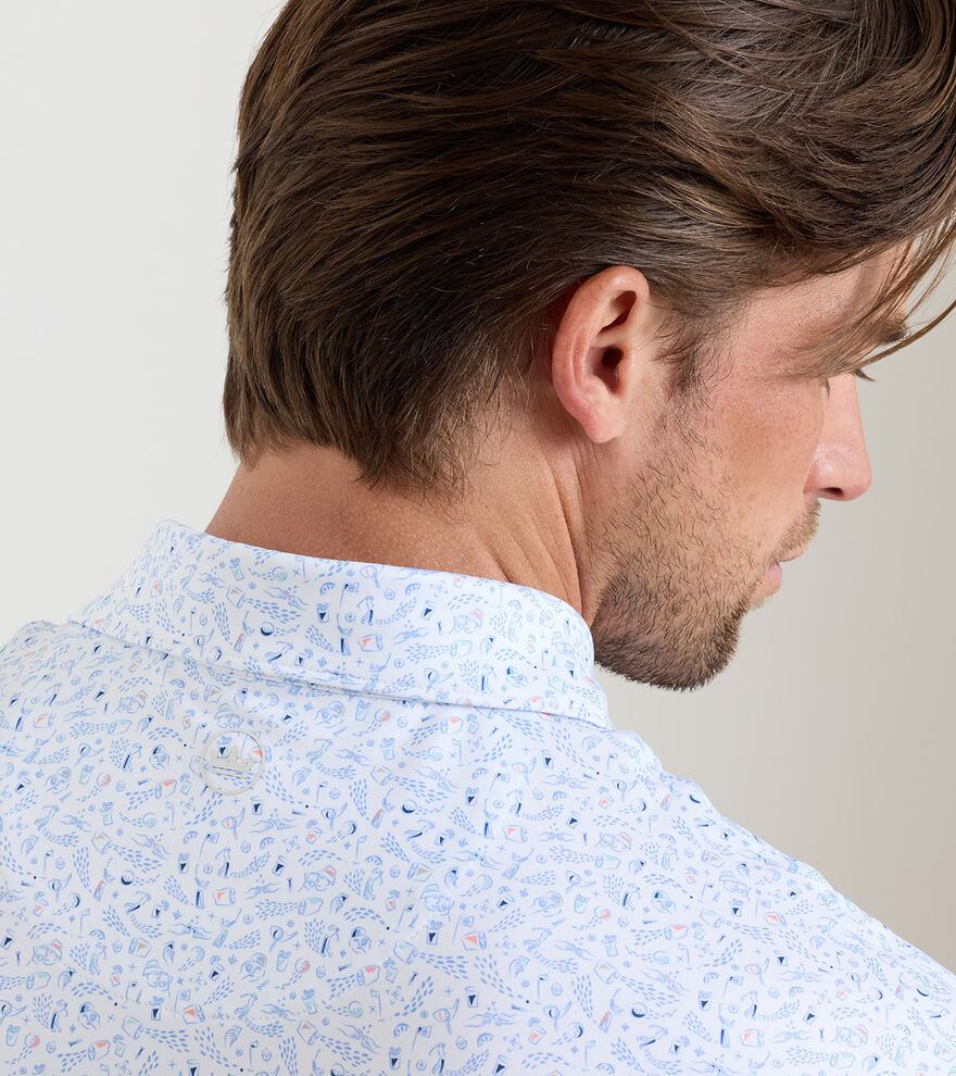 Nice Shot Performance Jersey Polo White