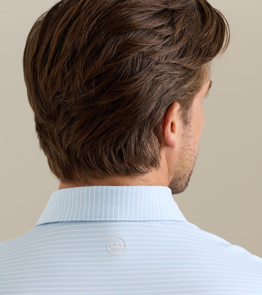 Merion Performance Jersey Polo Stream Blue
