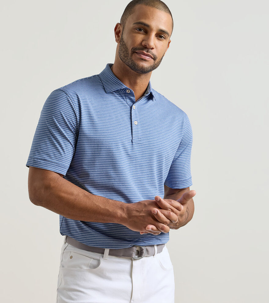 Merion Performance Jersey Polo Windsor Blue
