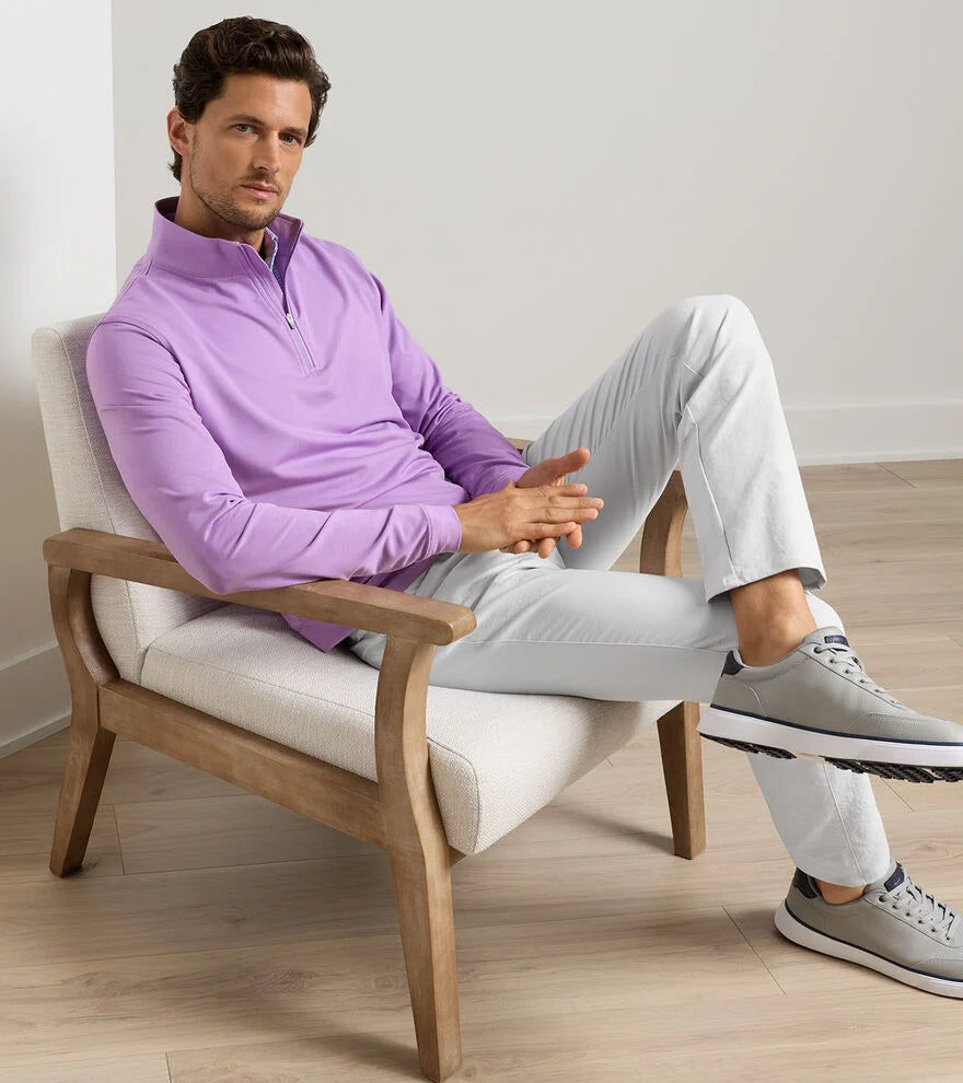 Perth Mélange Performance Quarter-Zip Purple Iris