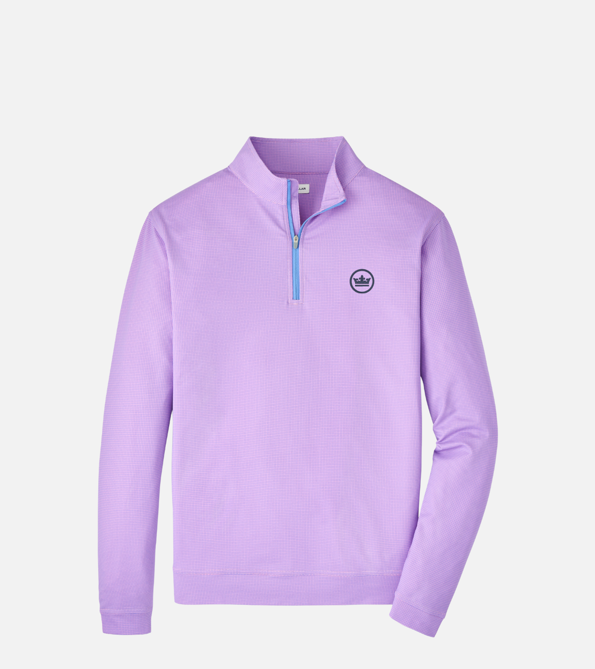 Crown Seal Logo Perth Basketweave Performance Quarter-Zip Pink Parfait