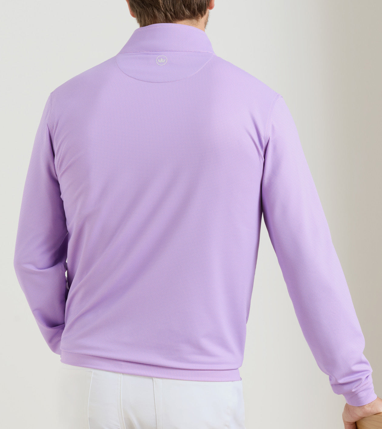 Perth Basketweave Performance Quarter-Zip Pink Parfait