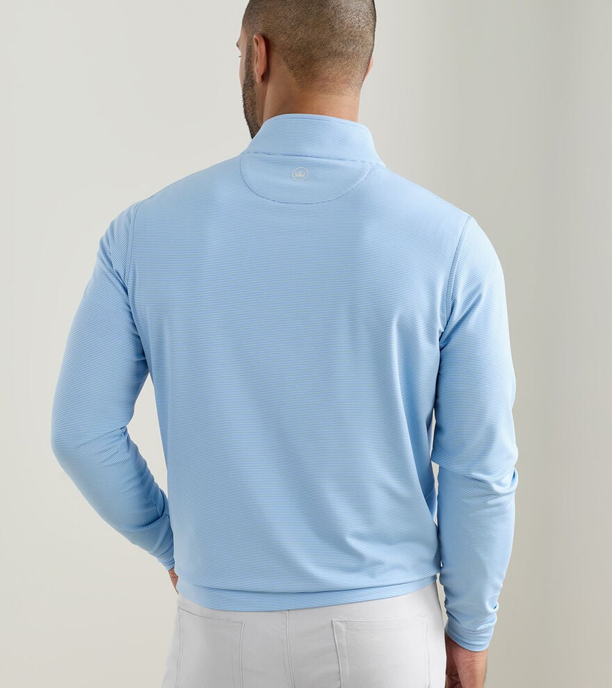 Perth Sugar Stripe Performance Quarter-Zip Blue Bird