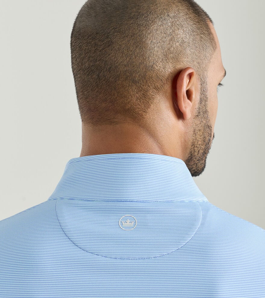 Perth Sugar Stripe Performance Quarter-Zip Blue Bird