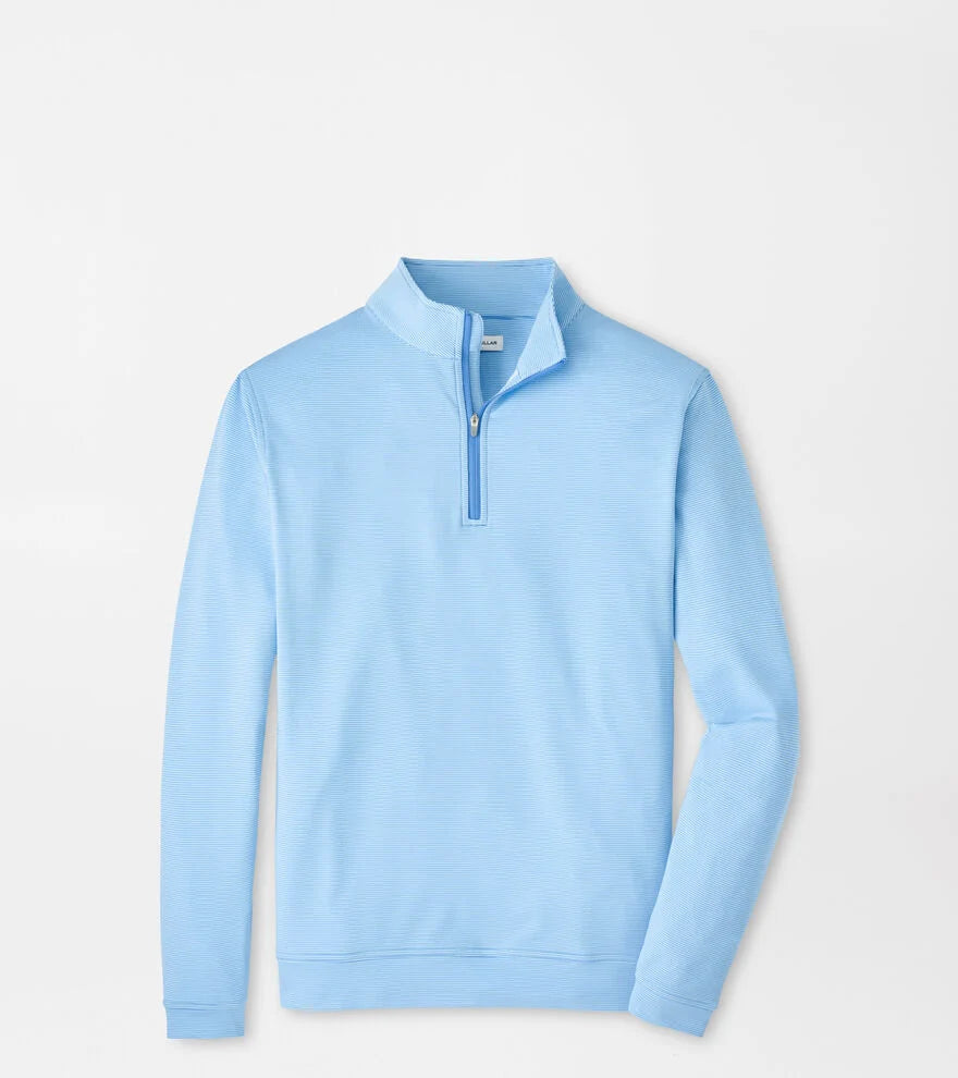 Perth Sugar Stripe Performance Quarter-Zip Blue Bird