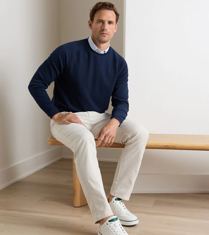 Cradle Piqué Performance Crewneck Navy