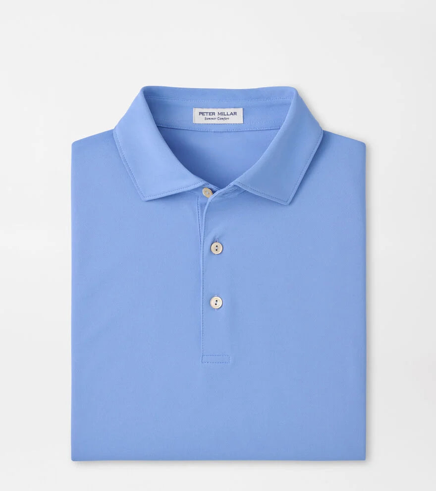 Solid Performance Mesh Polo Blue Bird