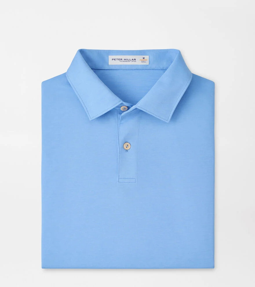 Featherweight Melange Performance Polo Blue Bird