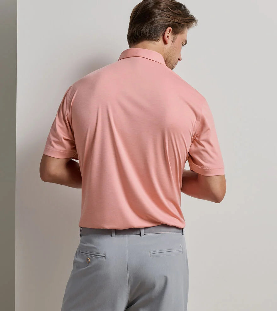 Featherweight Melange Performance Polo Venetian Pink