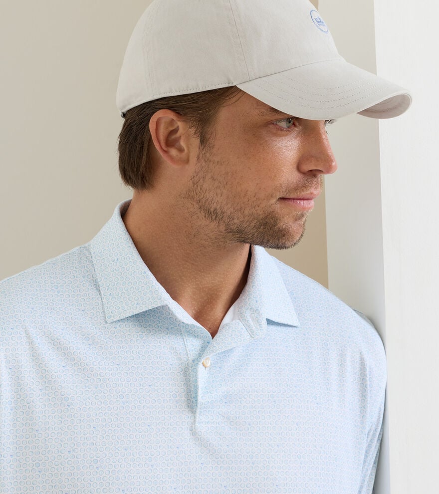 Featherweight Hoops Performance Polo White