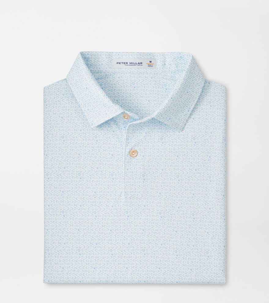 Featherweight Hoops Performance Polo White