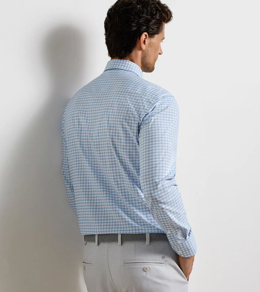 Lewis Performance Twill Sport Shirt Cloudy Blue
