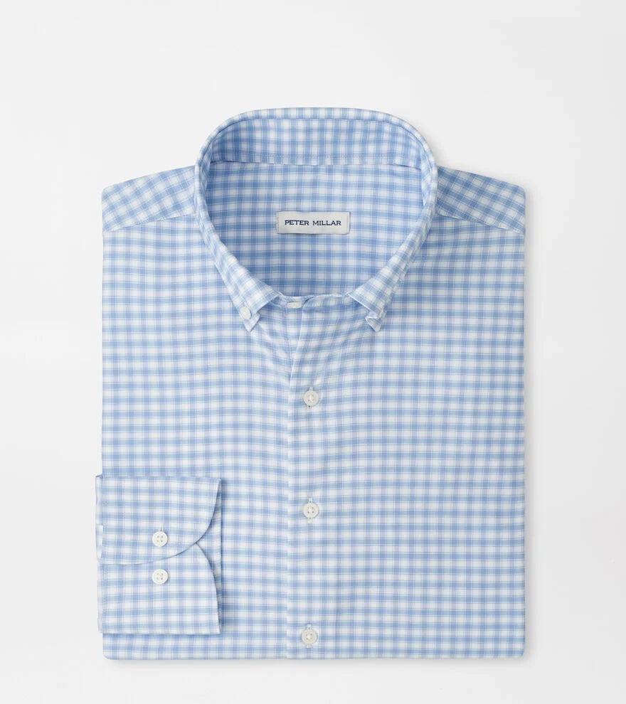 Lewis Performance Twill Sport Shirt Cloudy Blue