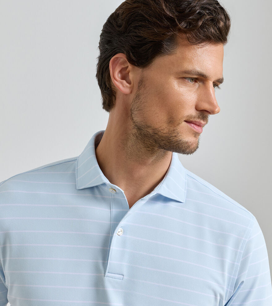 Coda Performance Mesh Polo Blue Brisk
