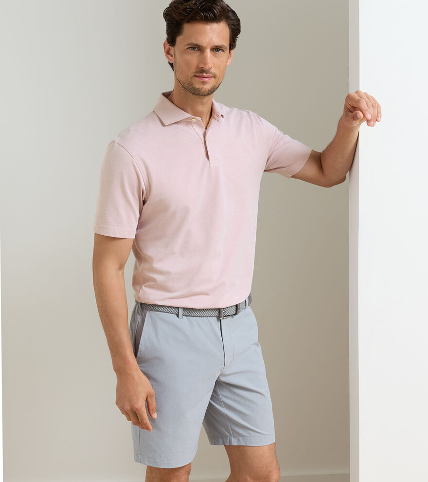 Albatross Cotton-Blend Piqué Polo Faded Scarlet