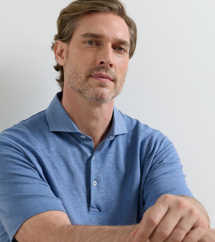 Astino Linen Polo Storm