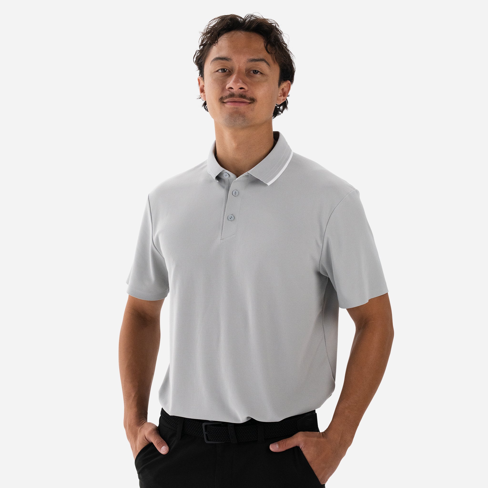 Performance Piqué Polo Stone Grey