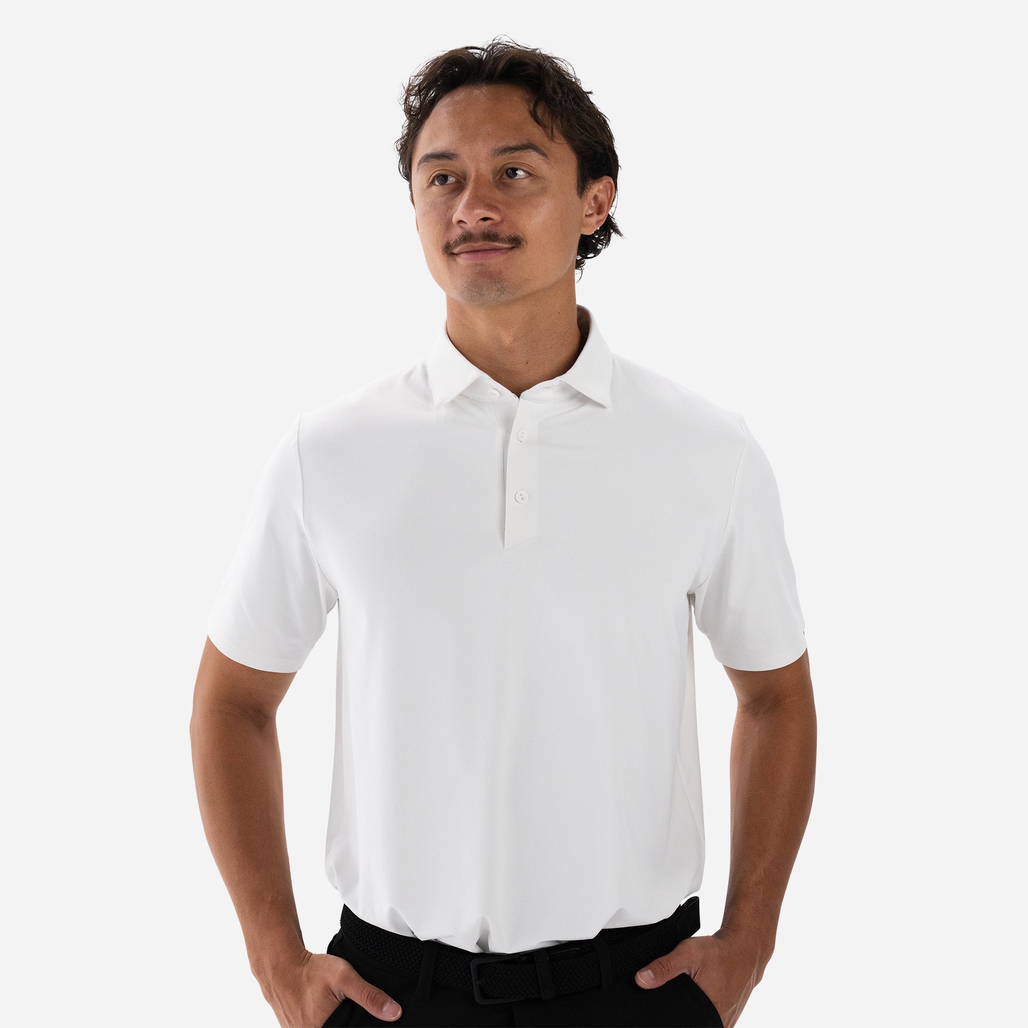 Performance Tech Polo Classic White