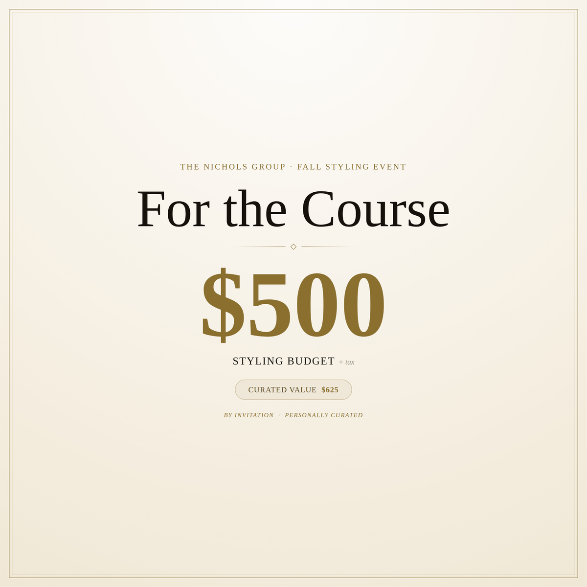 For The Course - Package