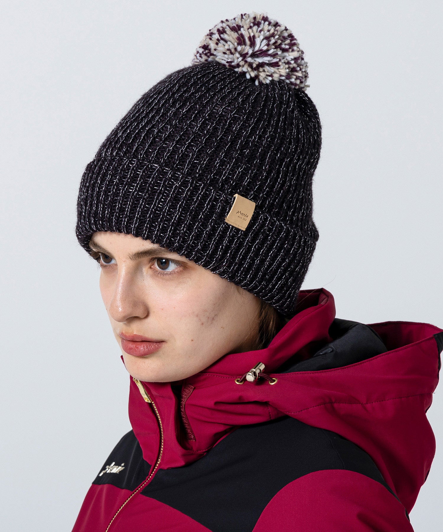 Women's Mix Pompom Bright Watch Hat Black