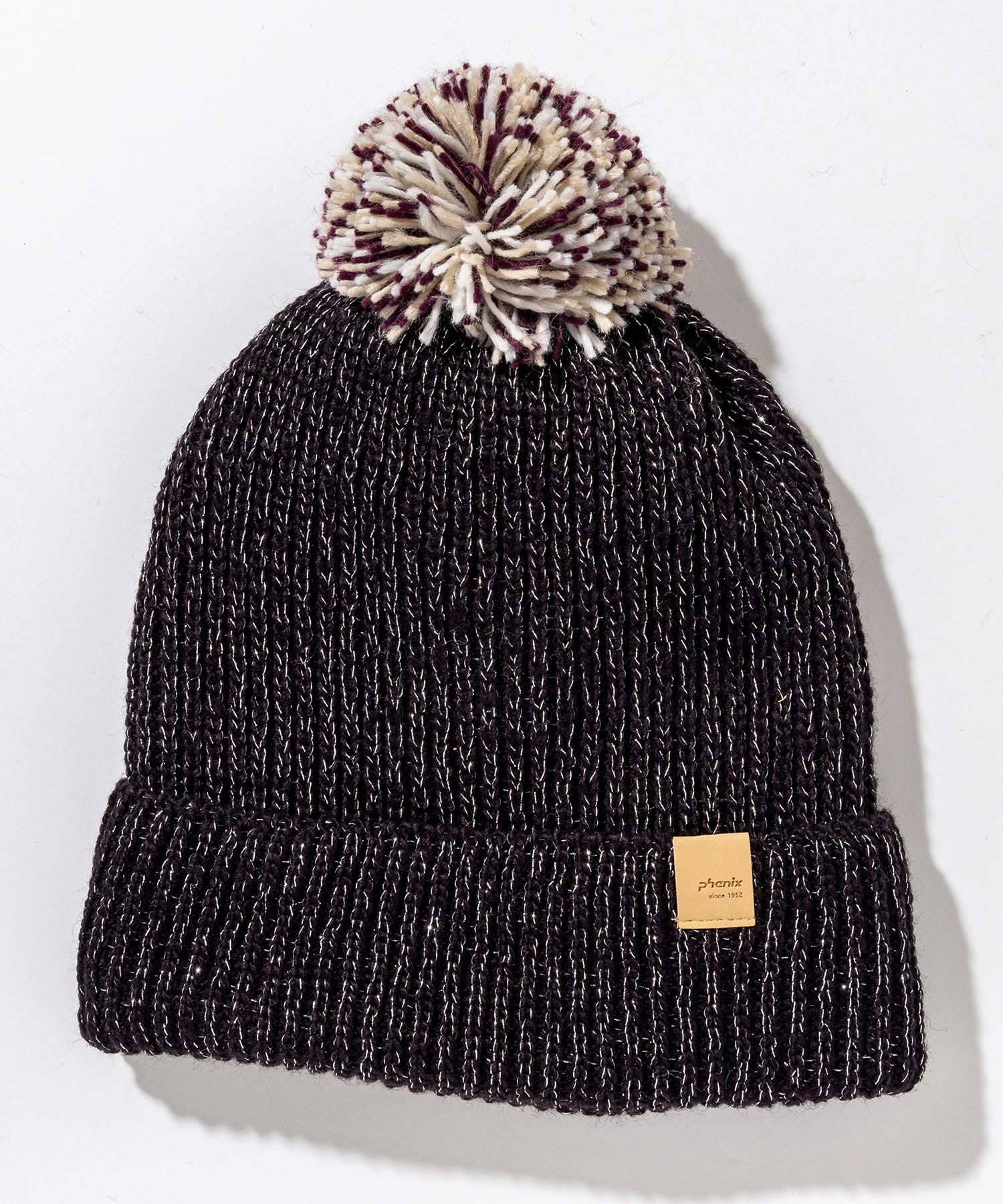 Women's Mix Pompom Bright Watch Hat Black
