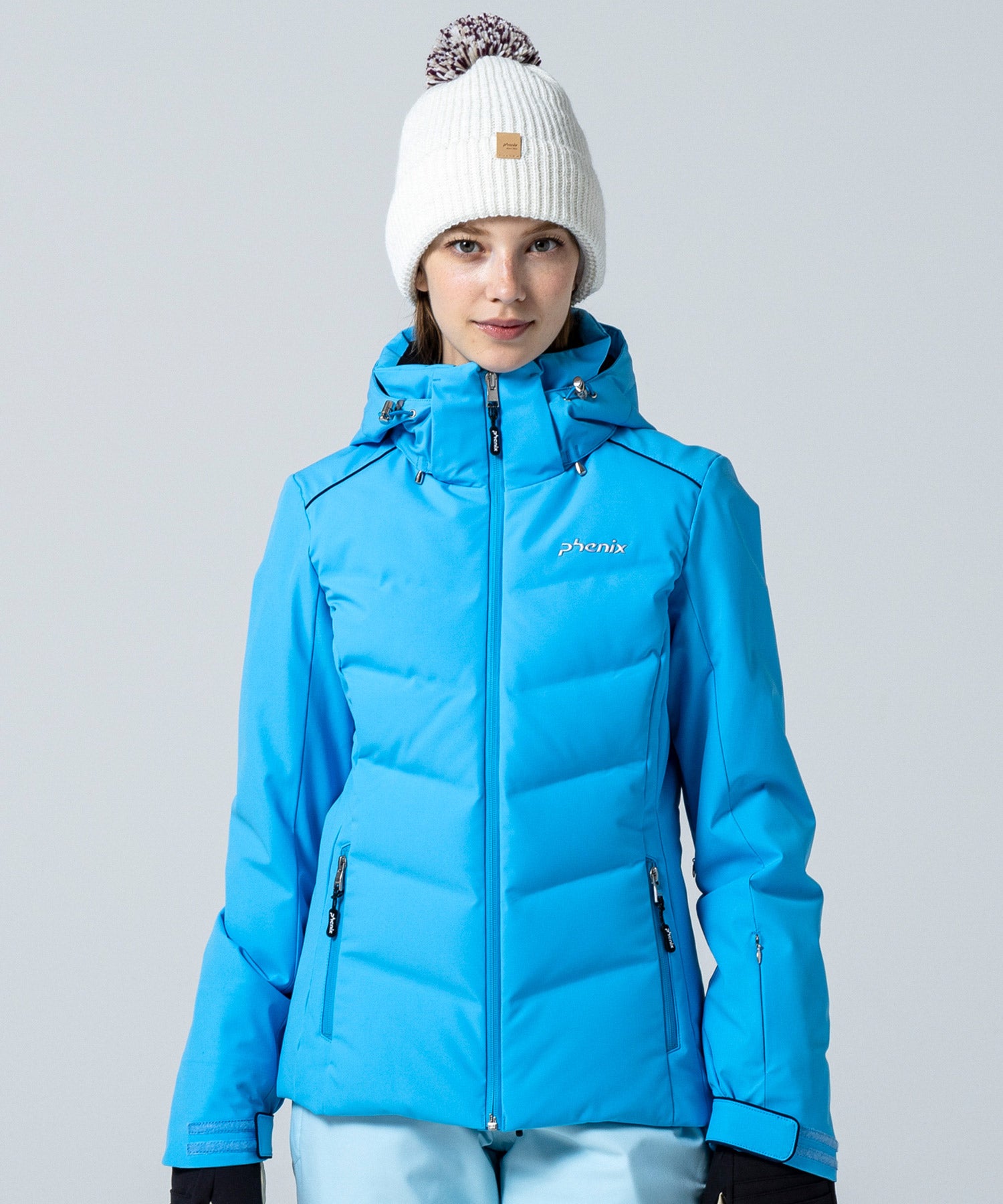 Women's Seamless Down Jacket Aqua Blue