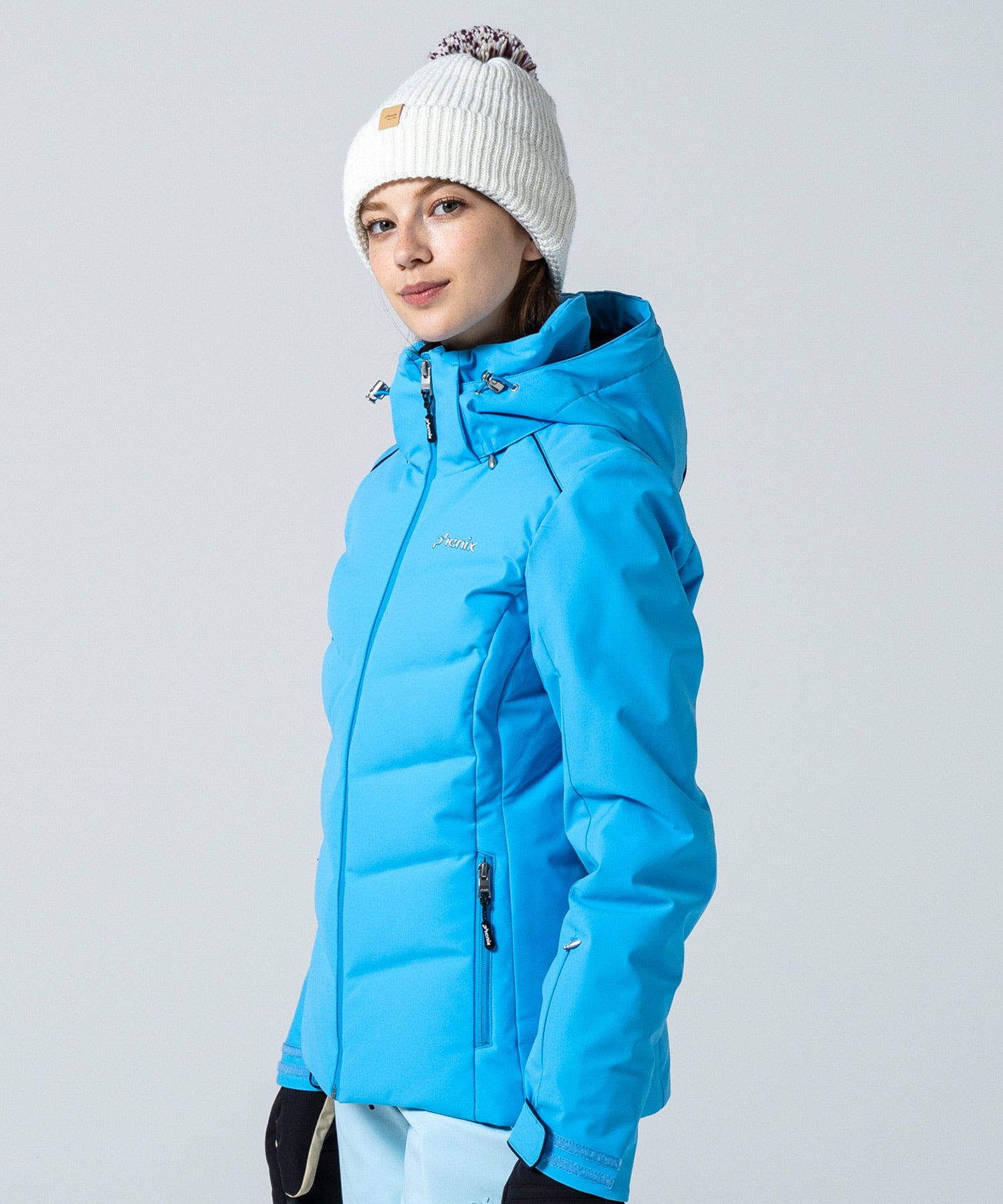 Women's Seamless Down Jacket Aqua Blue