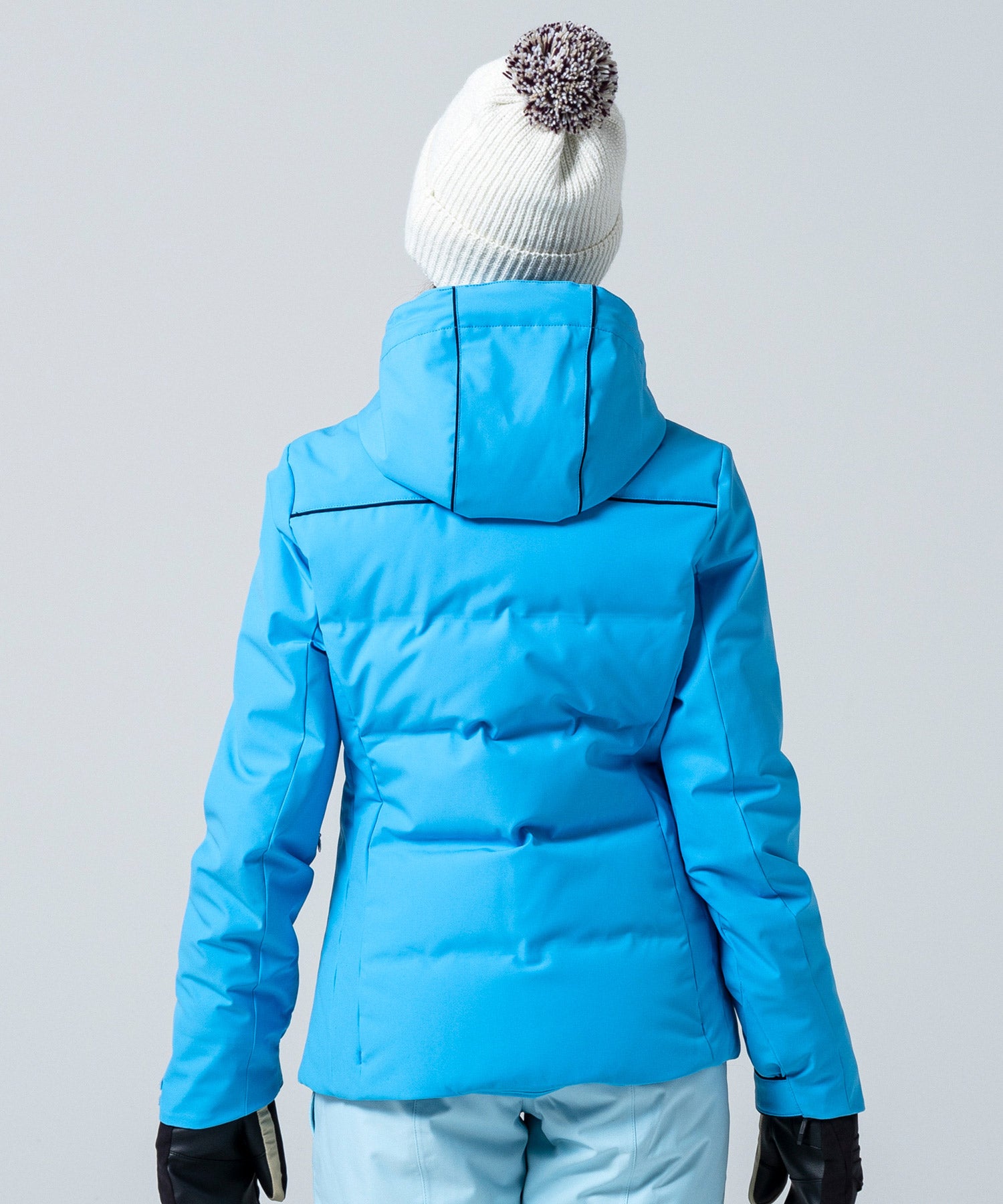 Women's Seamless Down Jacket Aqua Blue