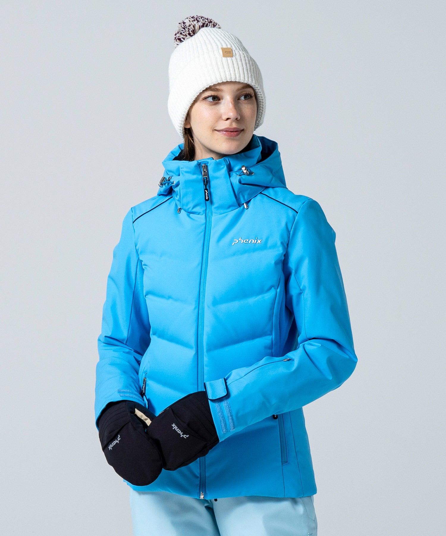 Women's Seamless Down Jacket Aqua Blue