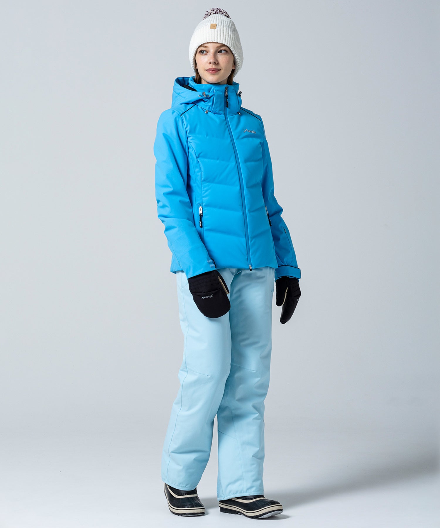 Women's Seamless Down Jacket Aqua Blue