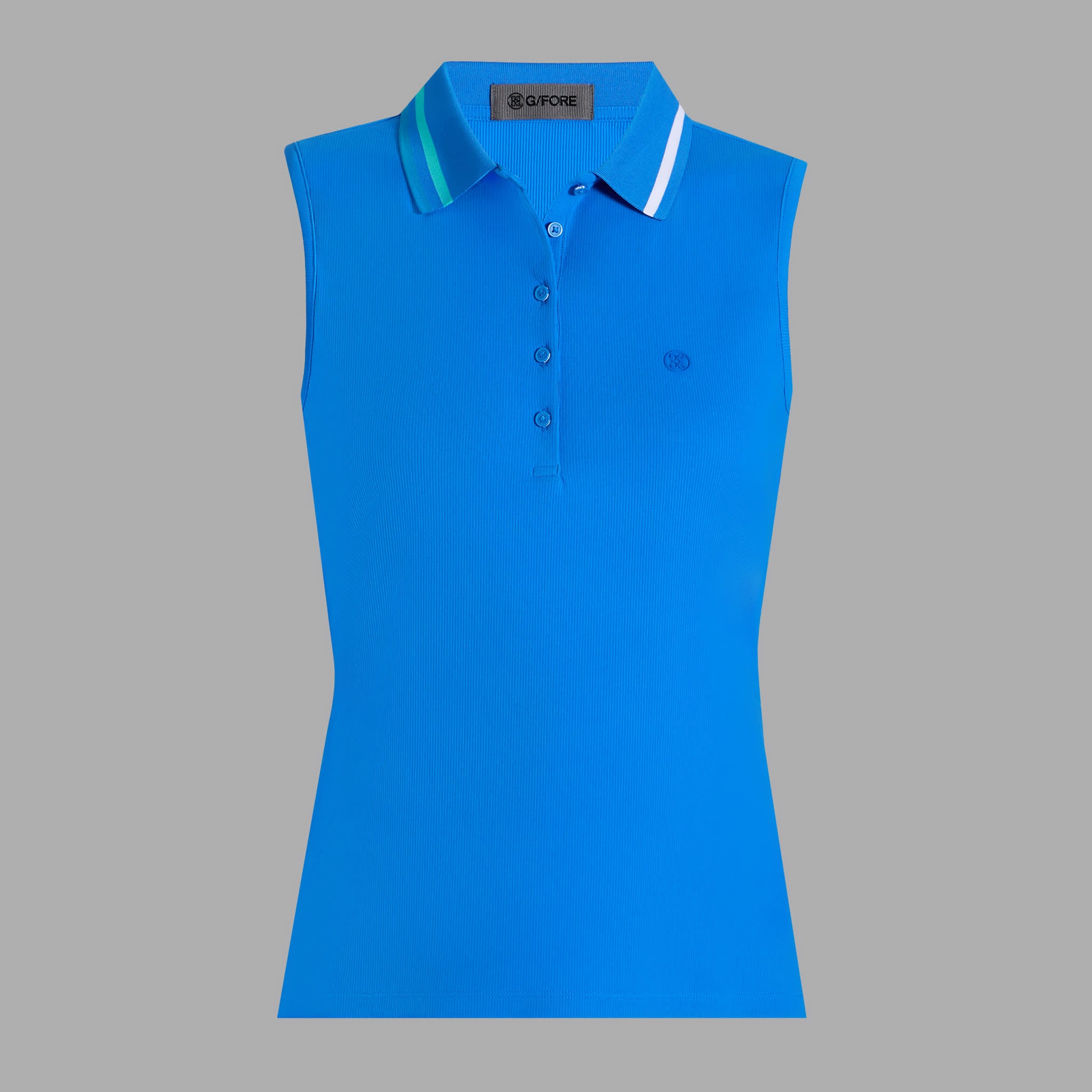 RIBBED TECH NYLON SLEEVELESS POLO LISBON