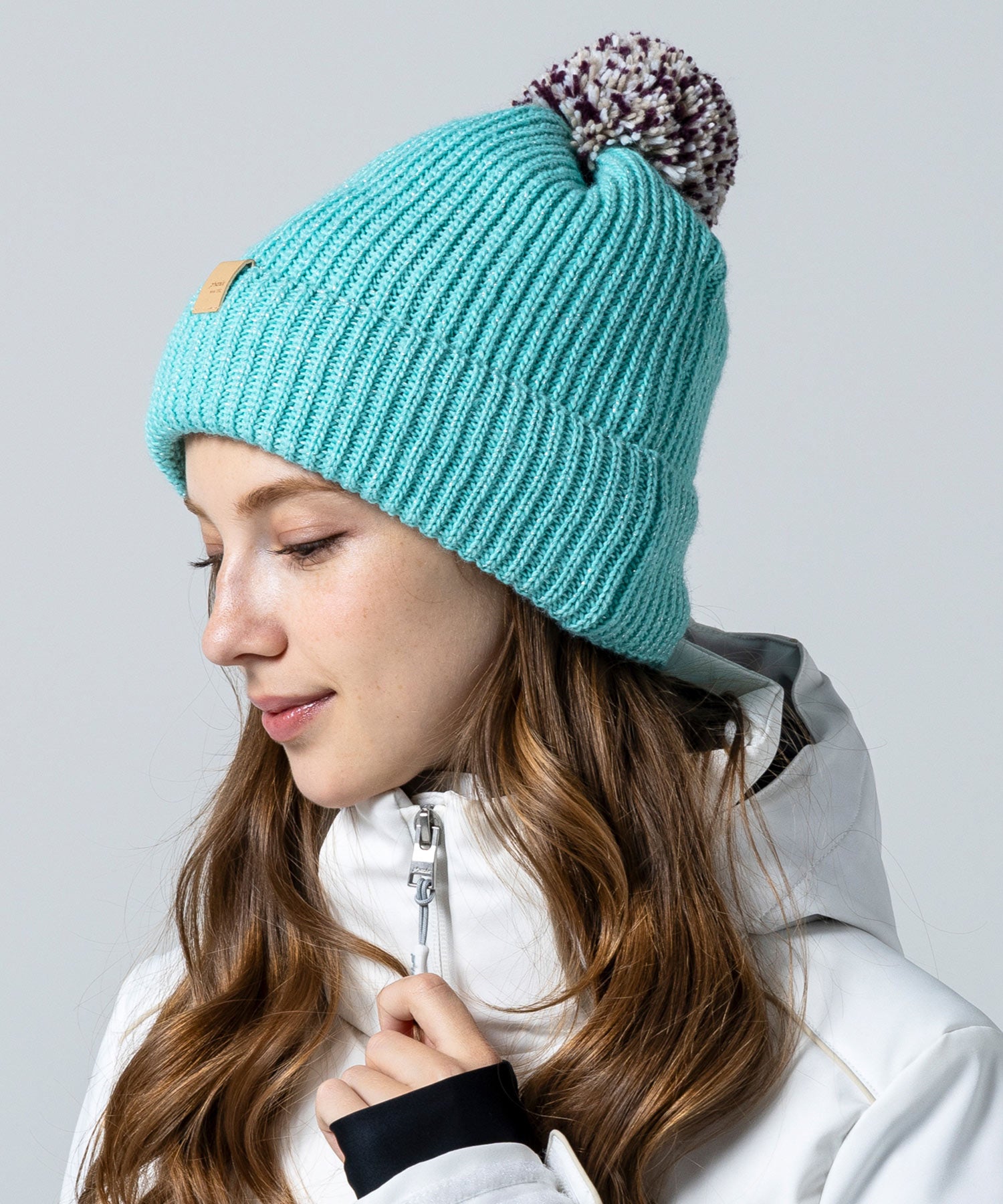 Women's Mix Pompom Bright Watch Hat Mint Green